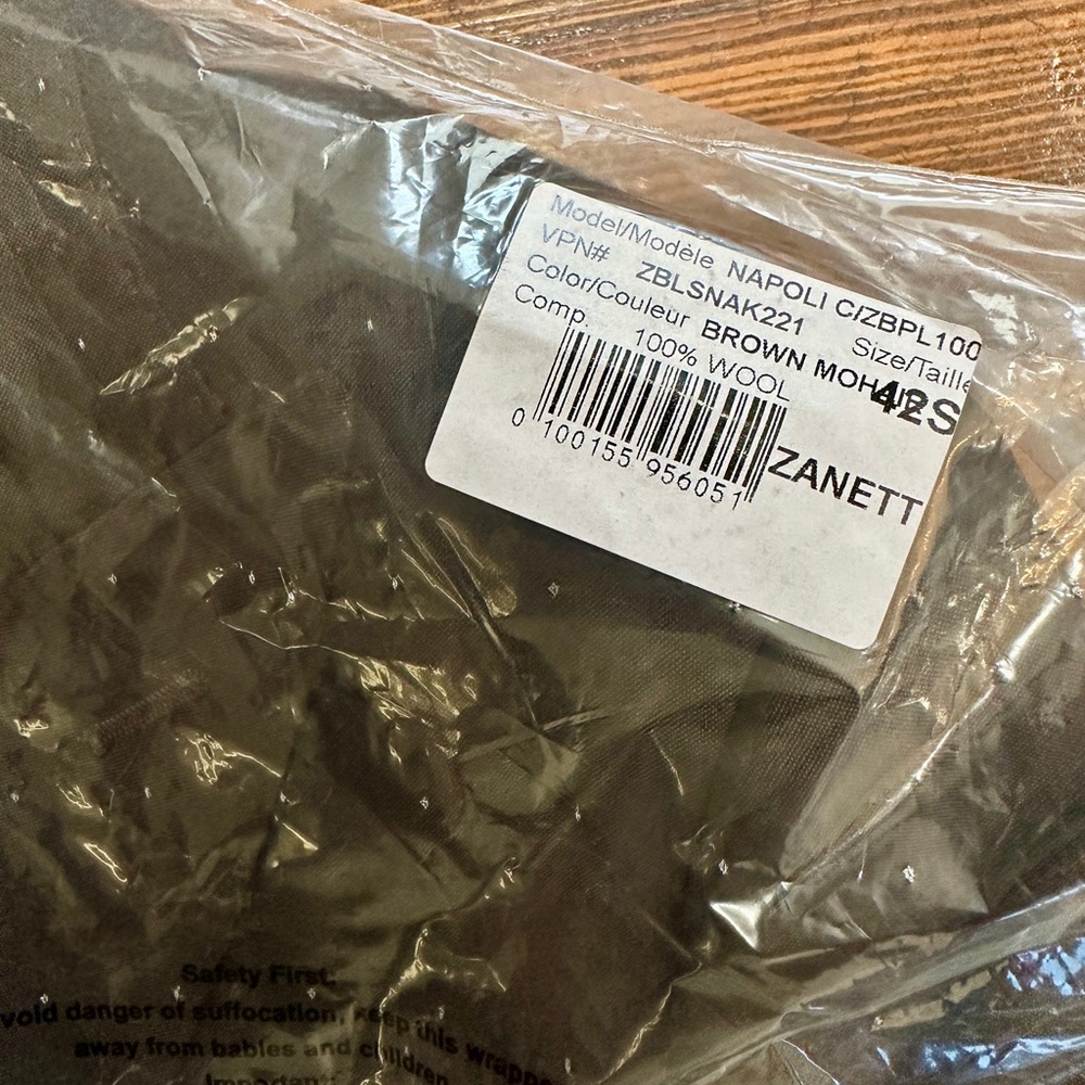 NWT Zanetti Brown 100% Wool made in Italy Napoli suit - Picture 14 of 14